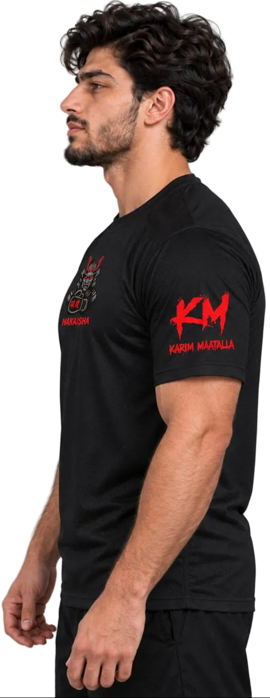 MaxMyer x Karim Maatalla “Moroccan Mauler Maatalla” MMM Quick-Dry Boxing T-Shirt – Black