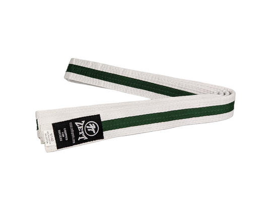 Zett White Belt With Colour Stripe