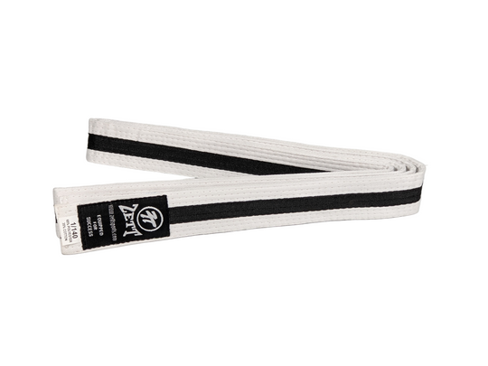 Zett White Belt With Colour Stripe