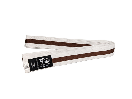 Zett White Belt With Colour Stripe