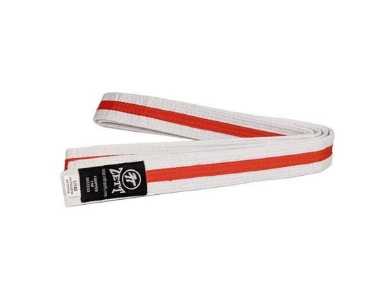 Zett White Belt With Colour Stripe