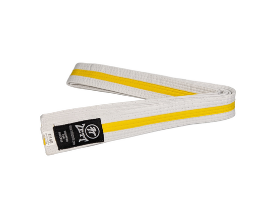 Zett White Belt With Colour Stripe