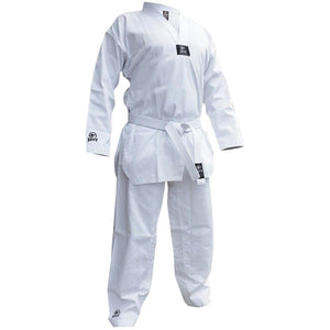 Zett Ribbed TKD Dobuk V-Neck - White