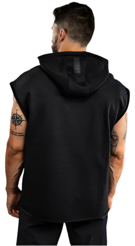 Venum VT Boxing Sleeveless Hoodie - Black/White