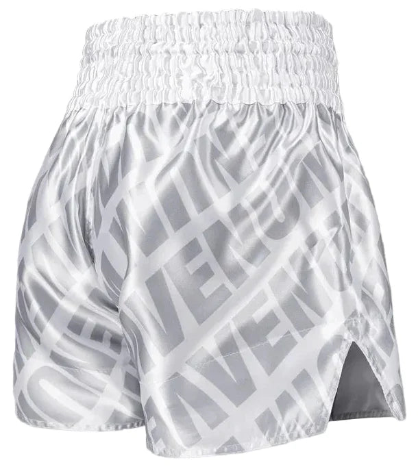 Venum x Contender XT Muay Thai Shorts – White/Silver