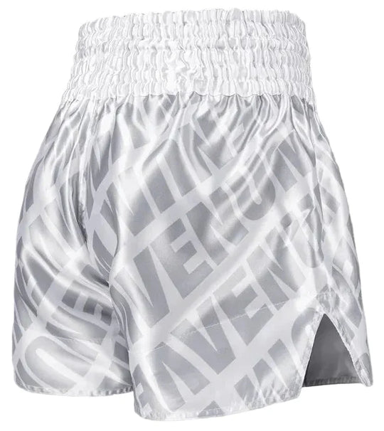 Venum x Contender XT Muay Thai Shorts – White/Silver