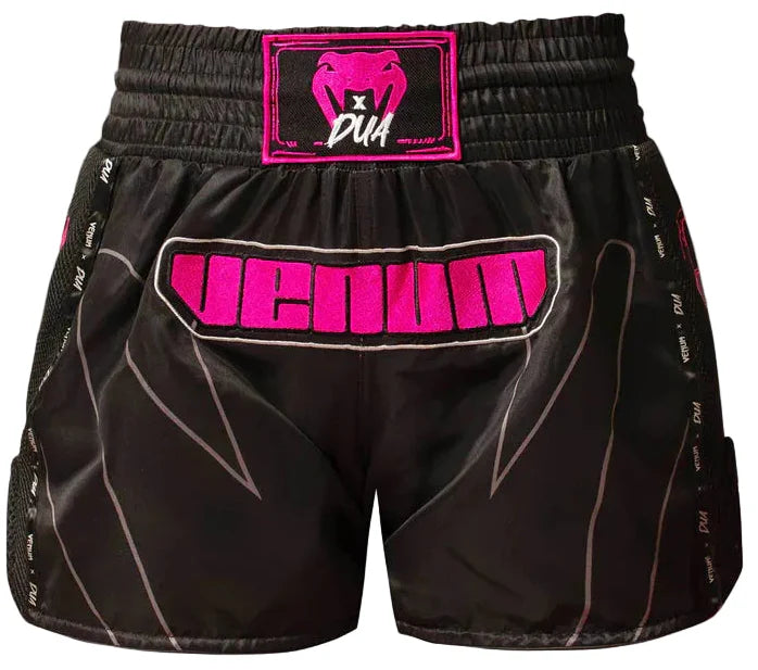 Venum x Dua Muay Thai Shorts - Black/Fuscia Pink