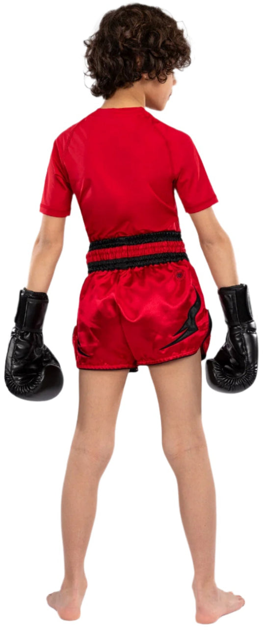 Venum Inferno Kids Thai Shorts - Cherry Red