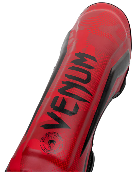 Venum Elite Shin Guards - Red Camo