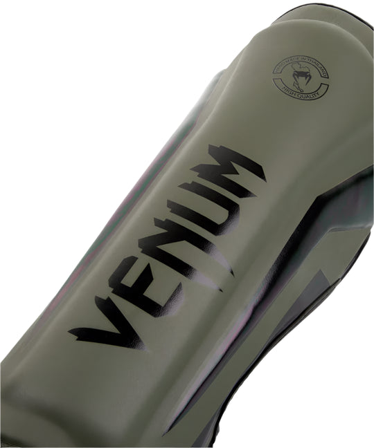 Venum Elite Standup Shin Guards - Khaki/Black