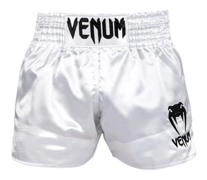 Venum Classic Muay Thai Shorts - White/Black