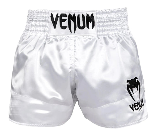 Venum Classic Muay Thai Shorts - White/Black