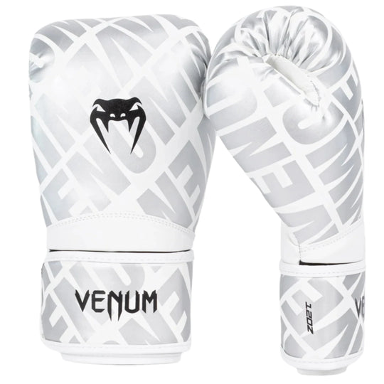 Venum Contender 1.5 XT Boxing Gloves - White/Silver