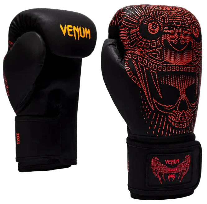 Venum Quetzal Fury Boxing Gloves - Black/Fury Red/ Tangerine