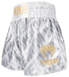 Venum x Contender XT Muay Thai Shorts – White/Silver