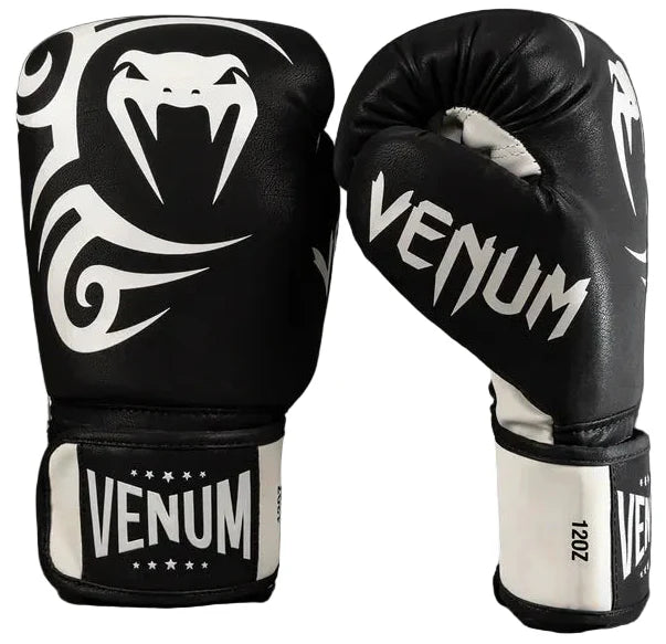 Venum Mike Tyson Replica Boxing Gloves - Deep Black/Optical White