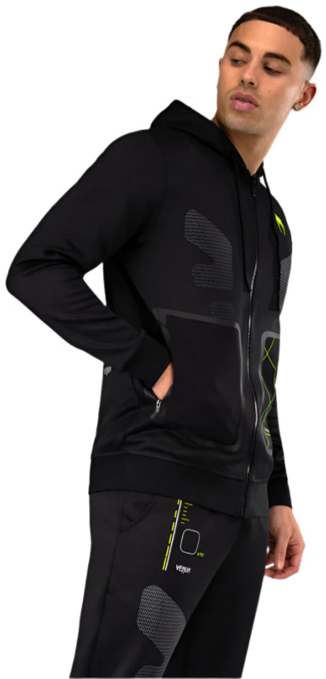 Venum Training Camp 4.0 Full Zip Hoodie - Black/Neon Green