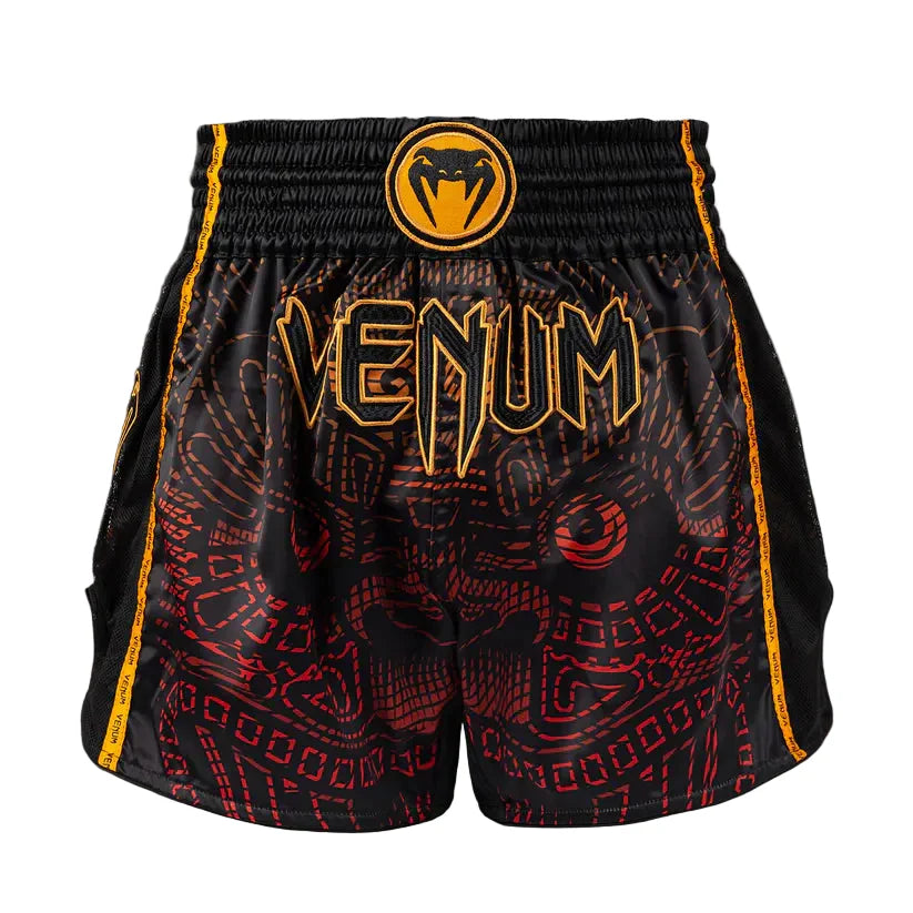 Venum Quetzal Fury Muay Thai shorts - Black/Fury Red/ Tangerine