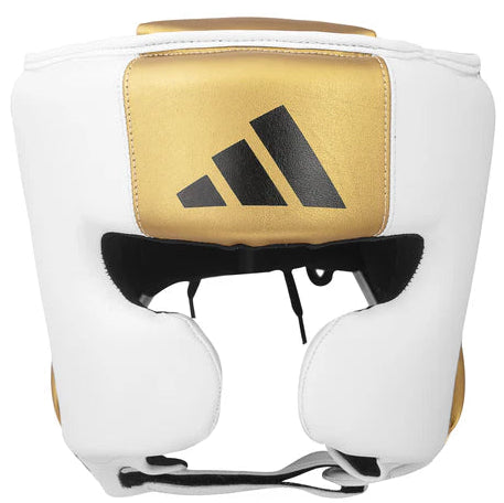 Adidas Speed Pro Head Guard - White/Gold