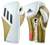 Adidas Speed Tilt 350 Lace-Up Boxing Gloves - 16 oz - White/Gold