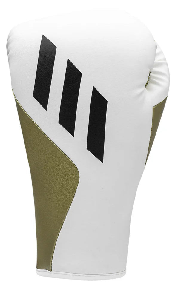 Adidas Speed Tilt 350 Lace-Up Boxing Gloves - 16 oz - White/Gold