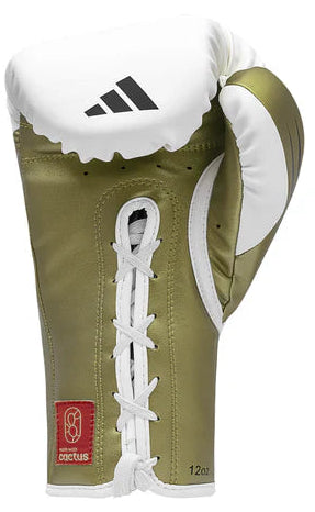 Adidas Speed Tilt 350 Lace-Up Boxing Gloves - 16 oz - White/Gold