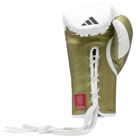 Adidas Speed Tilt 350 Lace-Up Boxing Gloves - 16 oz - White/Gold