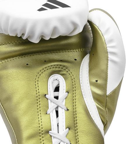 Adidas Speed Tilt 350 Lace-Up Boxing Gloves - 16 oz - White/Gold