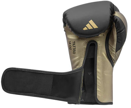 Adidas Speed Tilt 350 Strap Boxing Gloves - Black/Gold