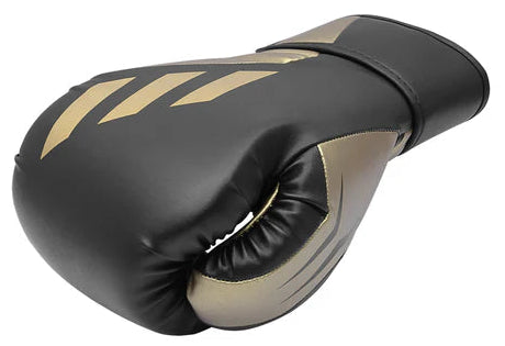 Adidas Speed Tilt 350 Strap Boxing Gloves - Black/Gold