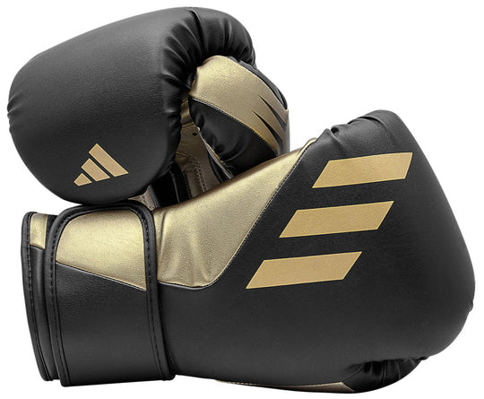 Adidas Speed Tilt 350 Strap Boxing Gloves - Black/Gold