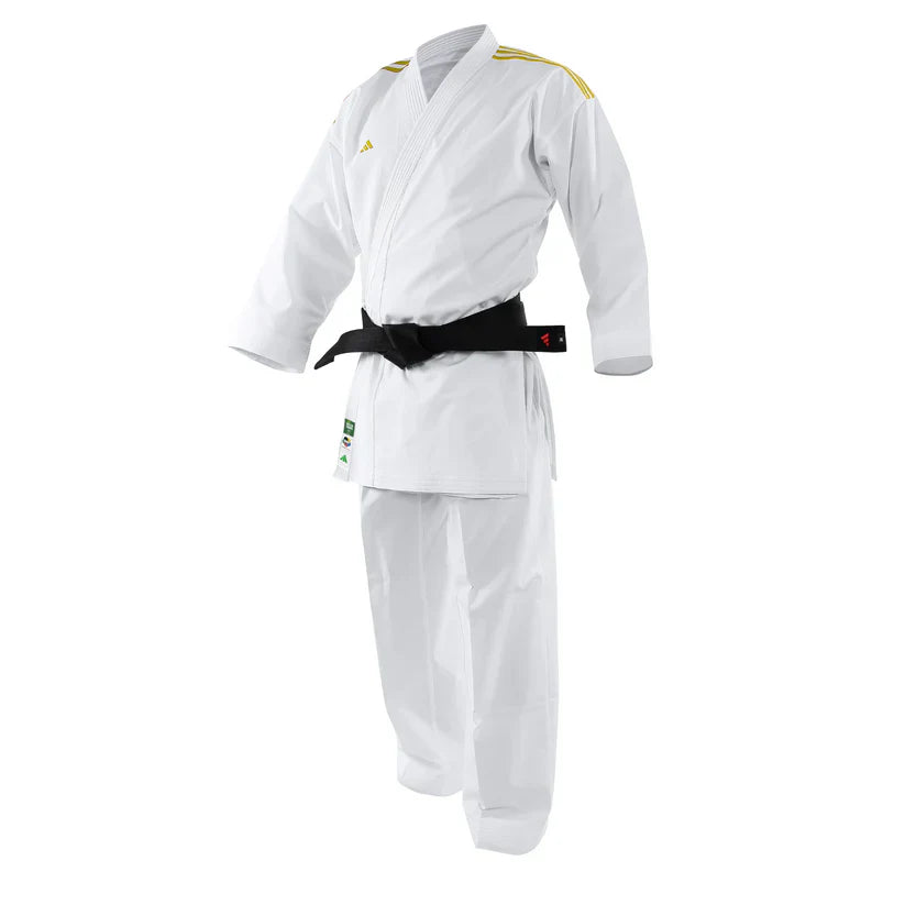 Adidas Adilight Primegreen Karate Uniform - Gold Stripes