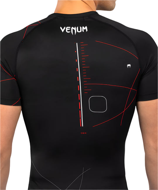 Venum Tactical XT Short Sleeve Rashguard - Black/Fire Red