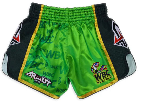 Arwut x WBC Limited Edition Muay Thai Shorts - Green Blood