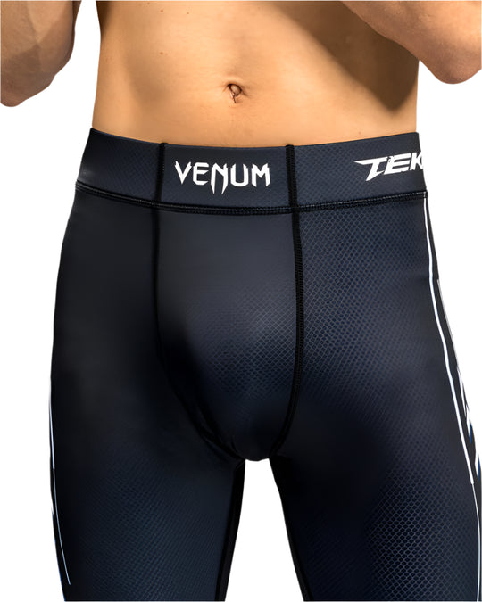 Venum X TEKKEN 8 - Jin Kazama Spats - Blue/Black/White