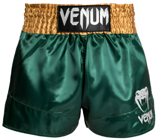 Venum Classic Muay Thai Short - Green/Gold/White