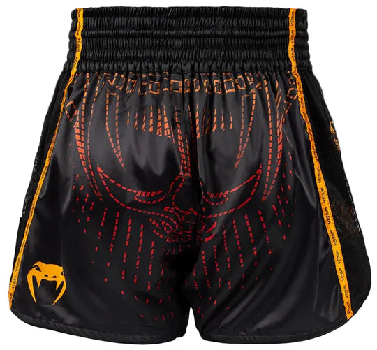 Venum Quetzal Fury Muay Thai shorts - Black/Fury Red/ Tangerine
