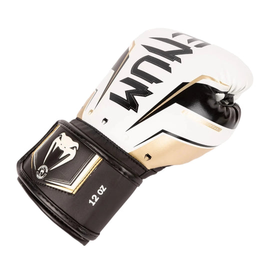 Venum Elite Evo Boxing Gloves - White/Gold