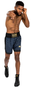 Venum Monogram Boxing Short - Black/Navy Blue