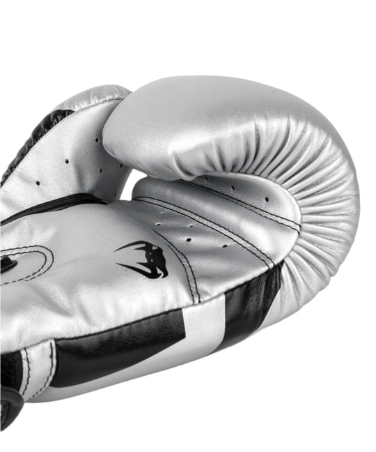 Venum Elite Boxing Gloves - Silver/Black