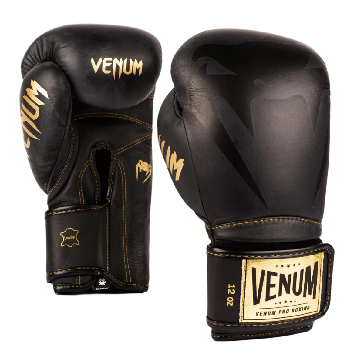 Venum Giant 2.0 Pro Boxing Gloves Velcro - Black/Black-Gold