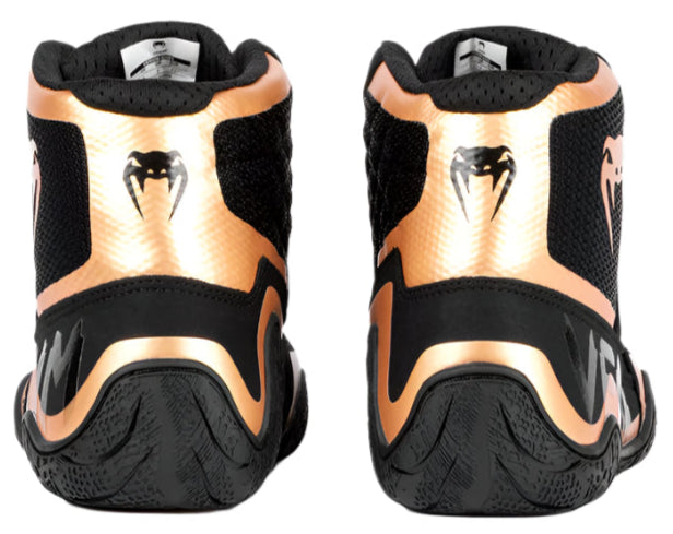 Venum Elite Wrestling Shoes - Black/Bronze