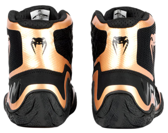 Venum Elite Wrestling Shoes - Black/Bronze