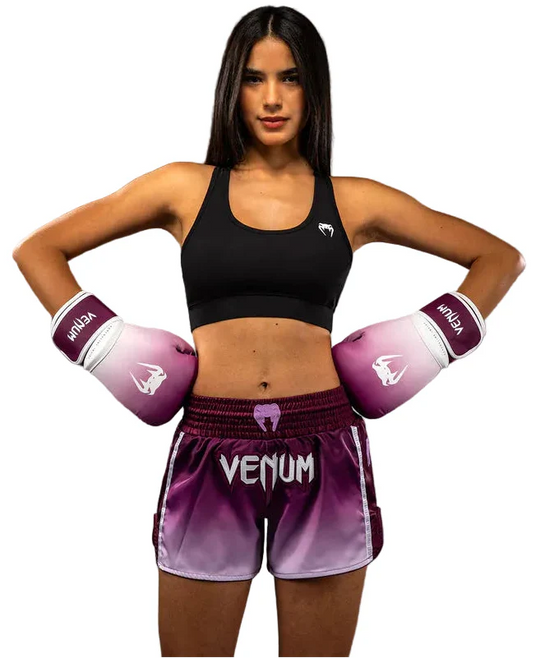 Venum Iris Muay Thai Shorts - Plum/White