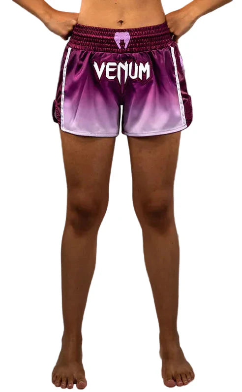 Venum Iris Muay Thai Shorts - Plum/White