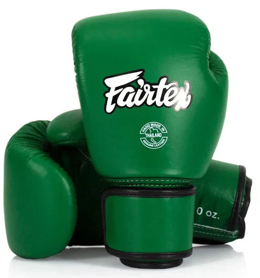 Fairtex Leather Boxing Gloves - Green