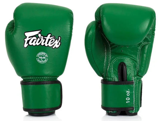 Fairtex Leather Boxing Gloves - Green