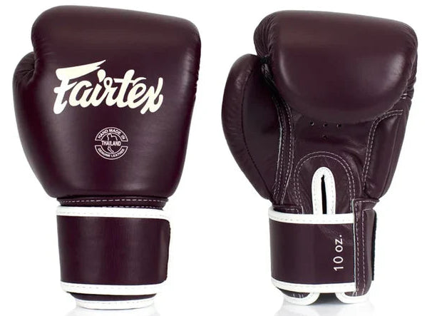 Fairtex Leather Boxing Gloves - Maroon