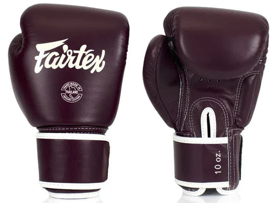 Fairtex Leather Boxing Gloves - Maroon