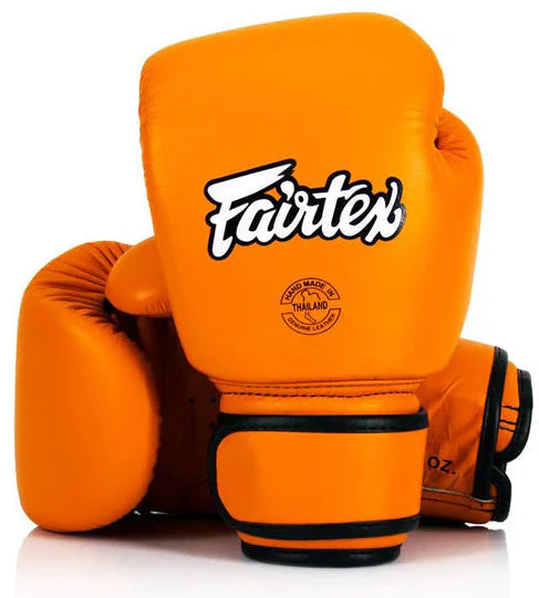 Fairtex Leather Boxing Gloves - Orange